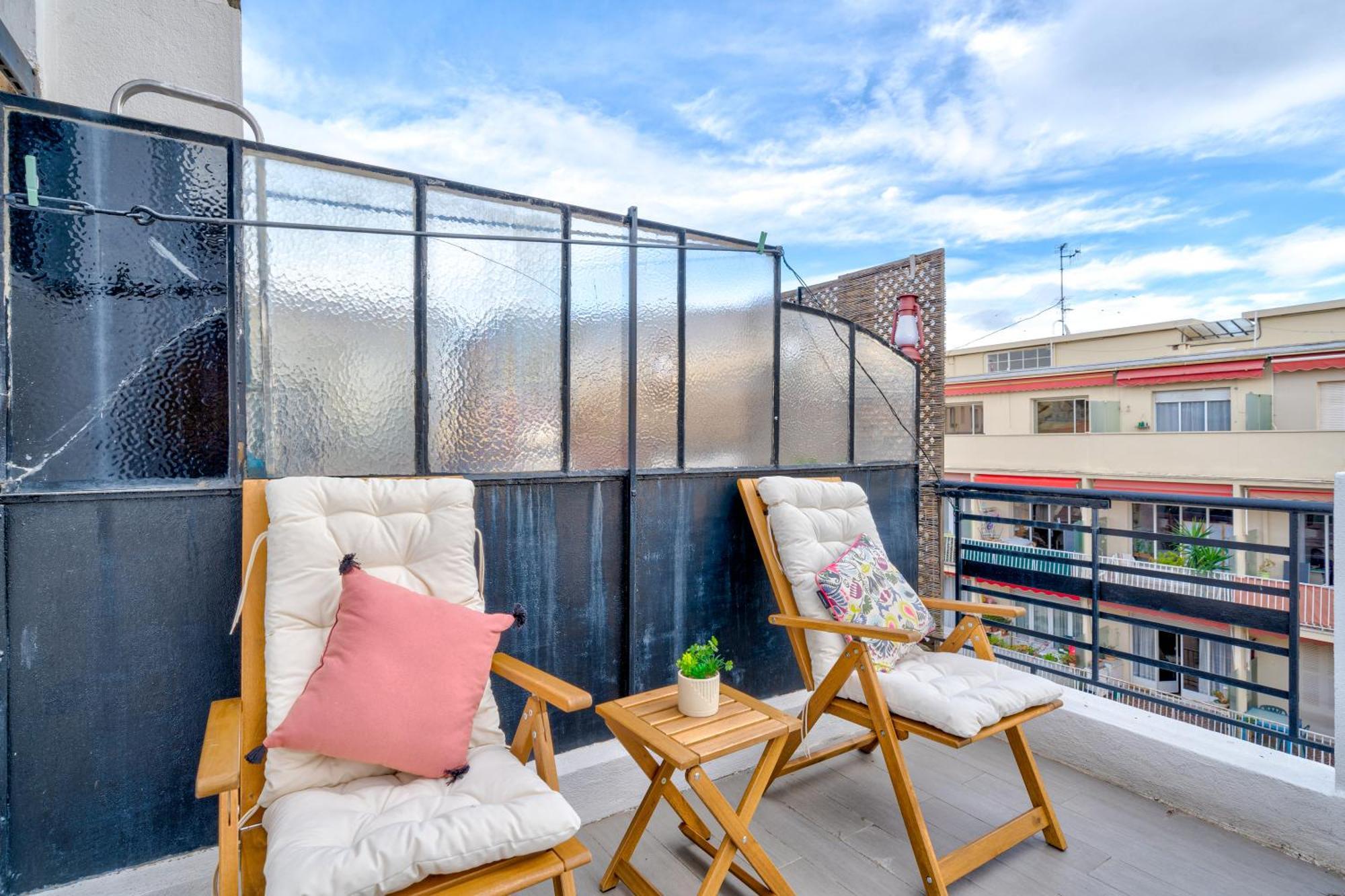 Top Floor Terrace - Dernier Etage Terrasse Cosy Nice Exteriér fotografie