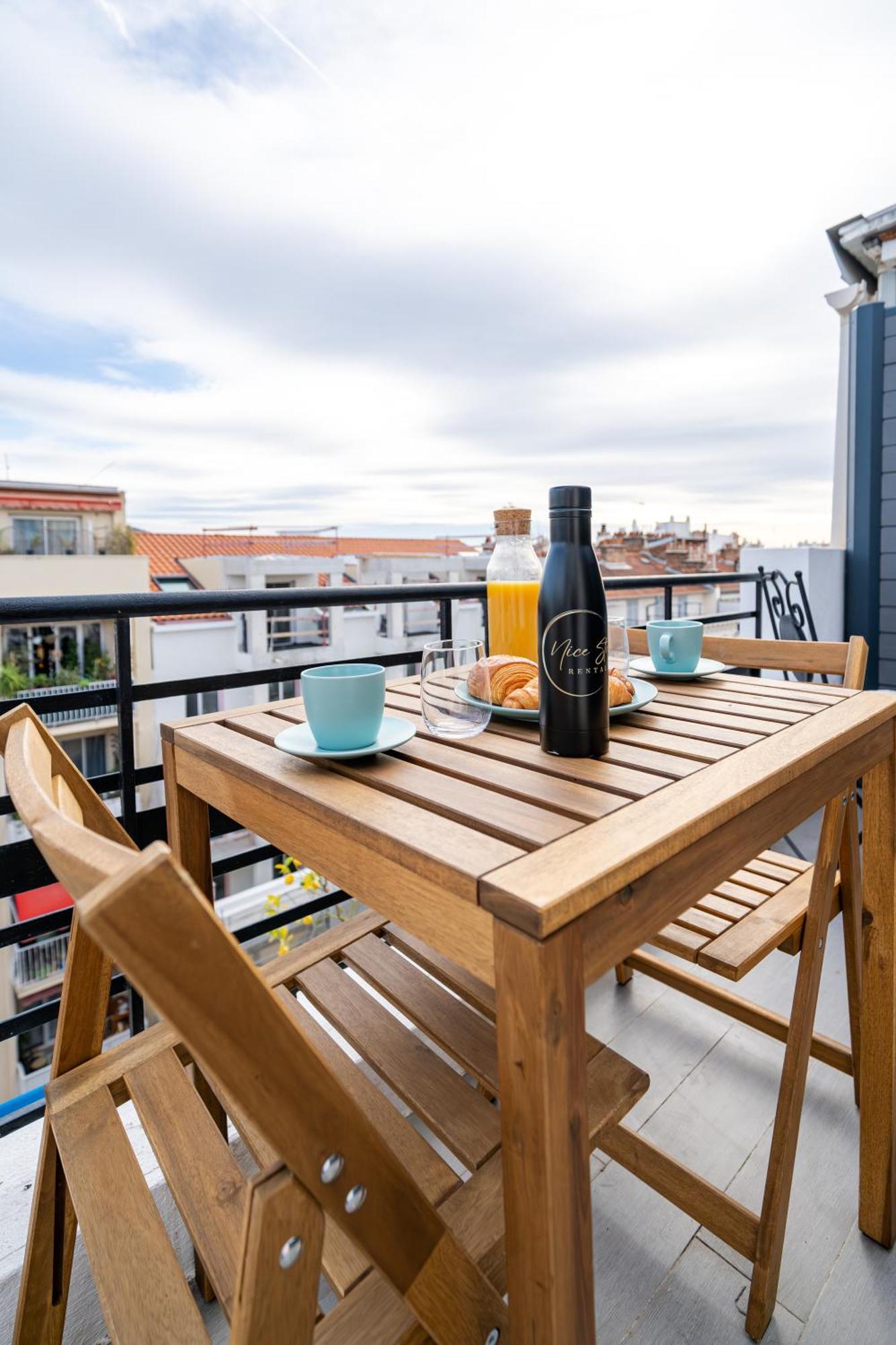 Top Floor Terrace - Dernier Etage Terrasse Cosy Nice Exteriér fotografie